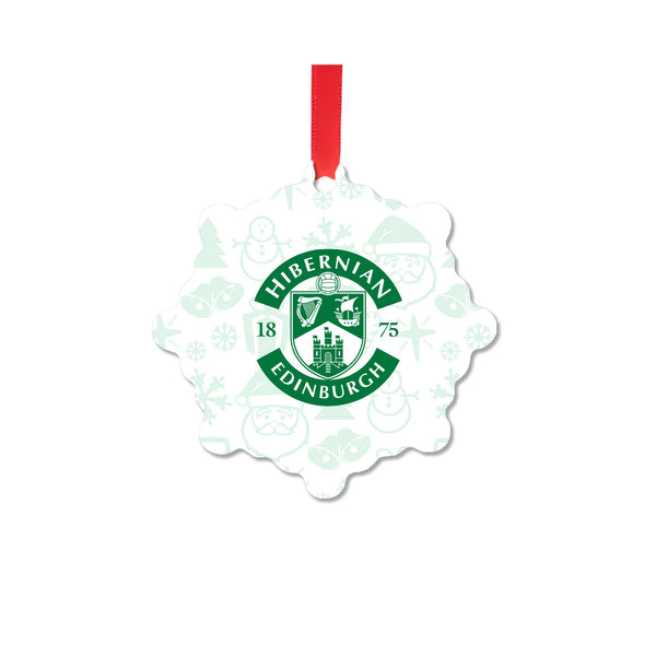 Hibernian Snowflake Christmas Decoration