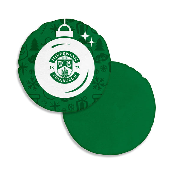 Hibernian Christmas Bauble Circle Cushion
