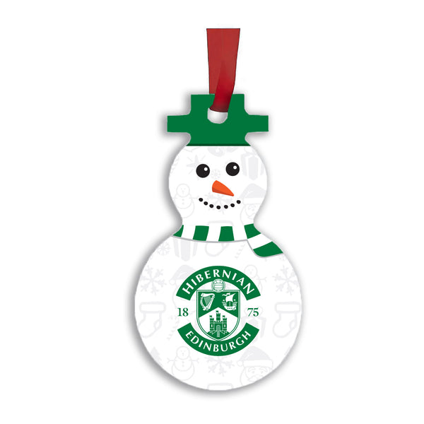 Hibernian Snowman Christmas Decoration