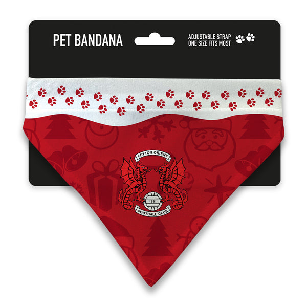 Leyton Orient Christmas Pet Bandana