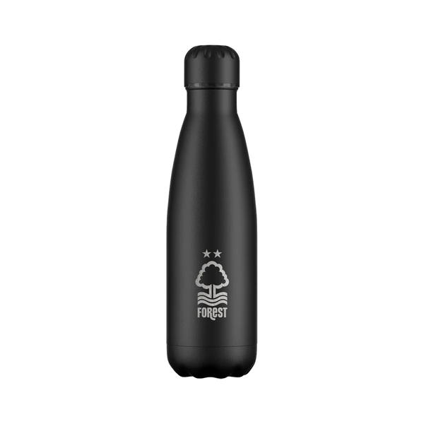 Nottingham Forest Crest Engraved Water Bottle - Black