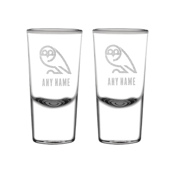 Sheffield Wednesday Personalised Engraved 25ml Shot Glass Twin Pack