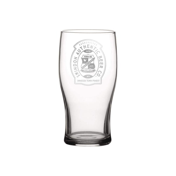 Swindon Town Beer Label Engraved Pint Glass