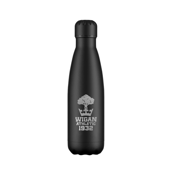 Wigan Athletic Engraved Water Bottle - Black