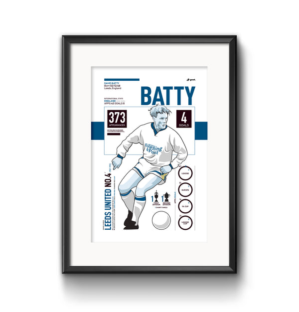 GOAT Posters - David Batty Print (Blue)