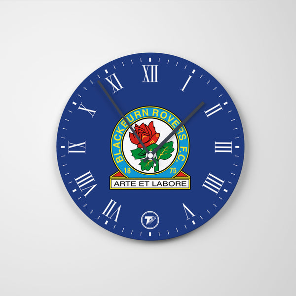 Blackburn Rovers Glass Clock - Customisable