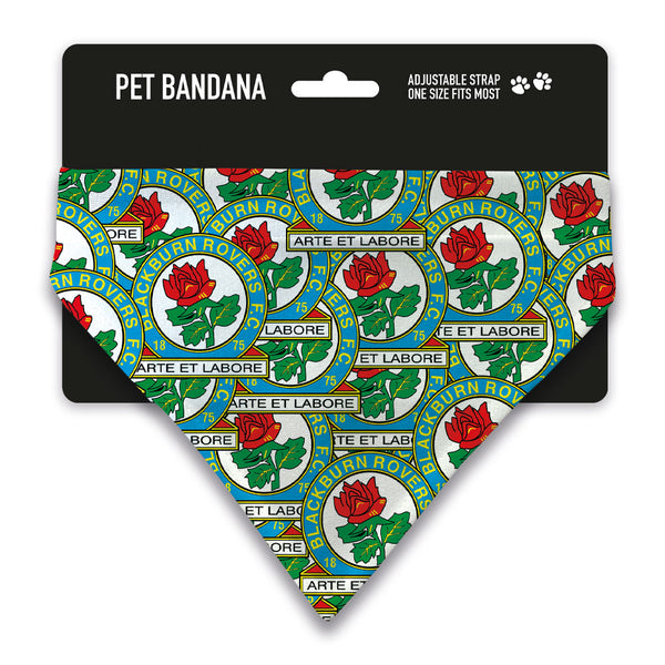 Blackburn Rovers Crest Repeat Pet Bandana