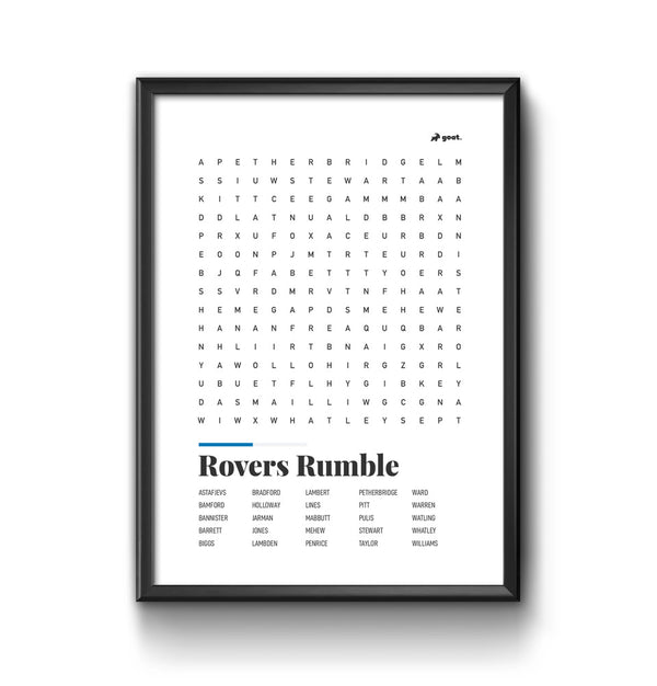 Bristol Rovers GOAT Wordsearch Print