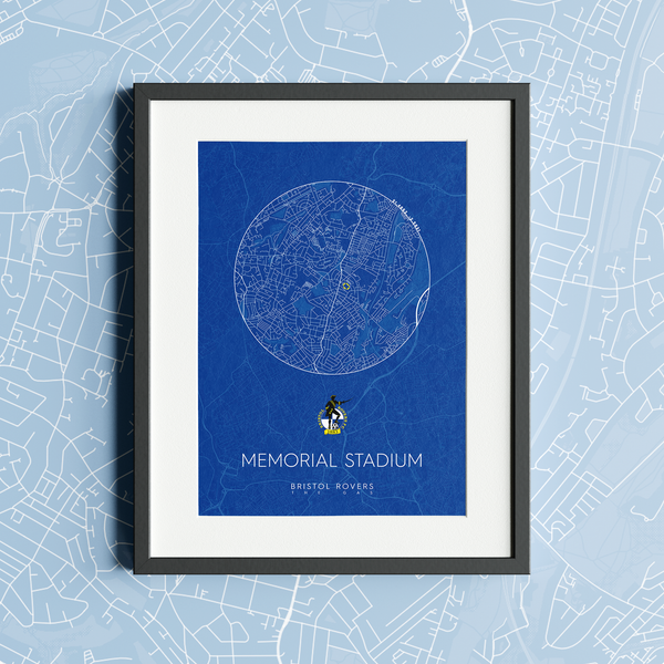Bristol Rovers Stadium Map Print