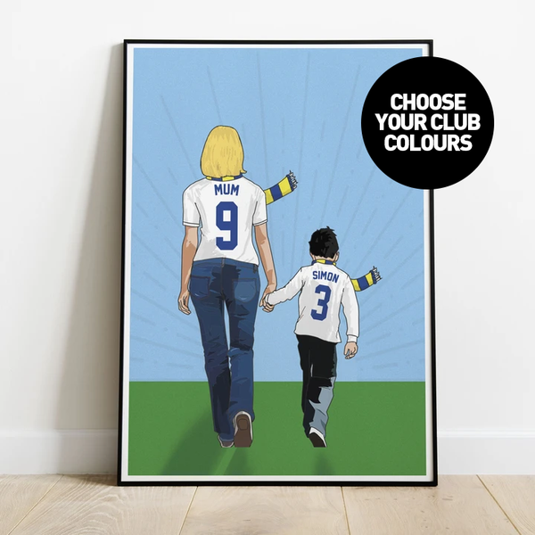 Hand In Hand Mum Print - Choose Your Club