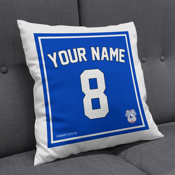 Cardiff City Personalised Kit Cushion