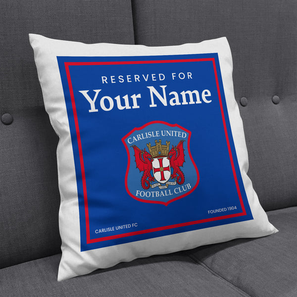 Carlisle United Personalised Name Cushion