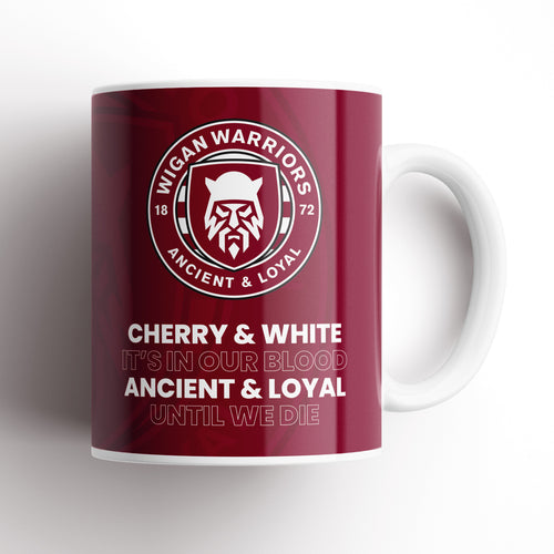 Tazza Personalizzata Wigan Warriors Rugby League – Qualsiasi Nome E Numero – Ceramica Rossa 98x83mm – Regalo Unico