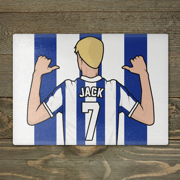 Personalised Your Club Glass Chopping Board