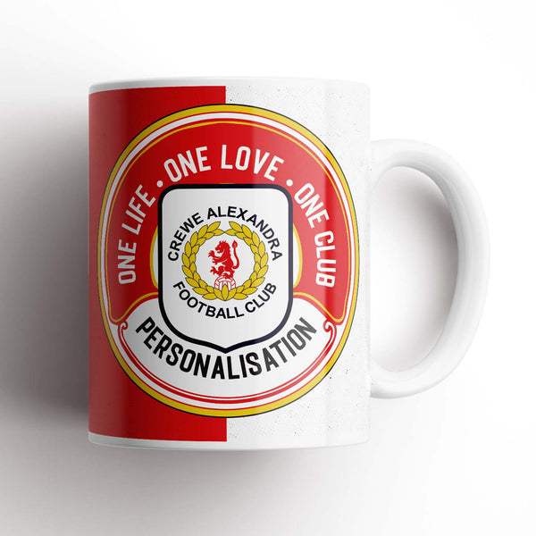 Crewe Alexandra One Love Personalised Mug