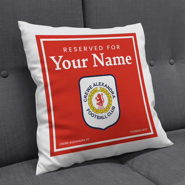 Crewe Alexandra Personalised Name Cushion