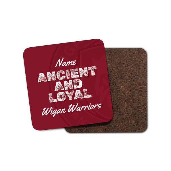 Wigan Warriors Custom Name Coaster