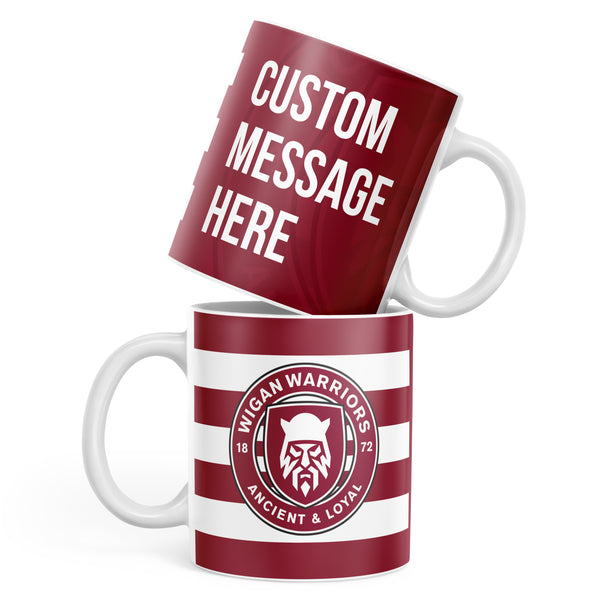 Wigan Warriors Custom Message Wrap Mug