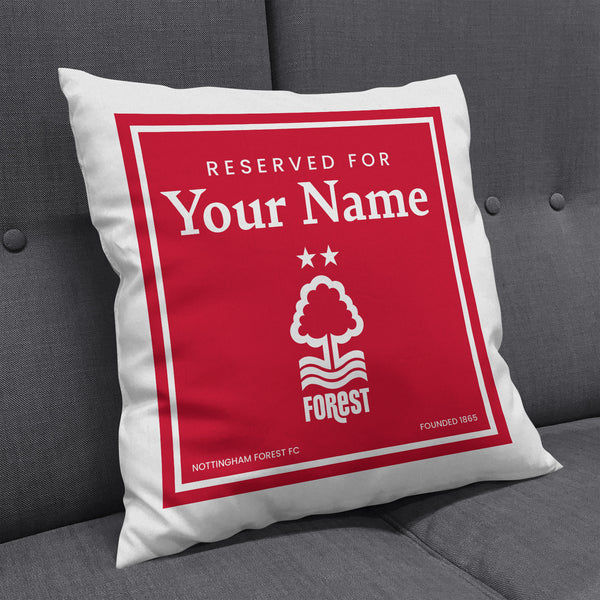 Nottingham Forest Personalised Name Cushion