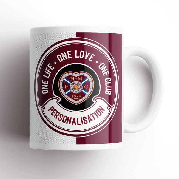 Hearts One Love Personalised Mug