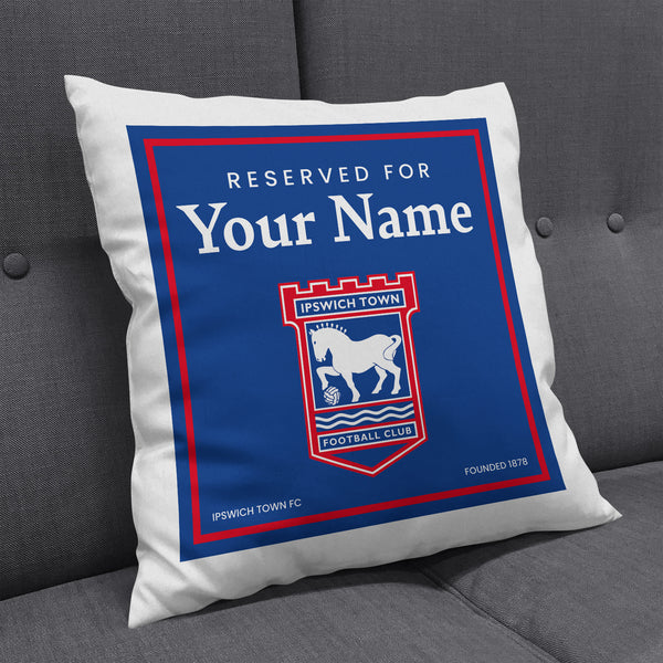 Ipswich Town Personalised Name Cushion