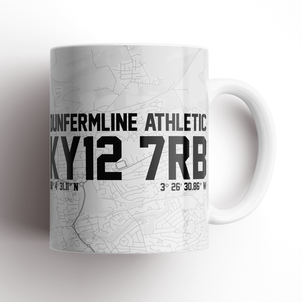 Dunfermline Athletic Map White Mug