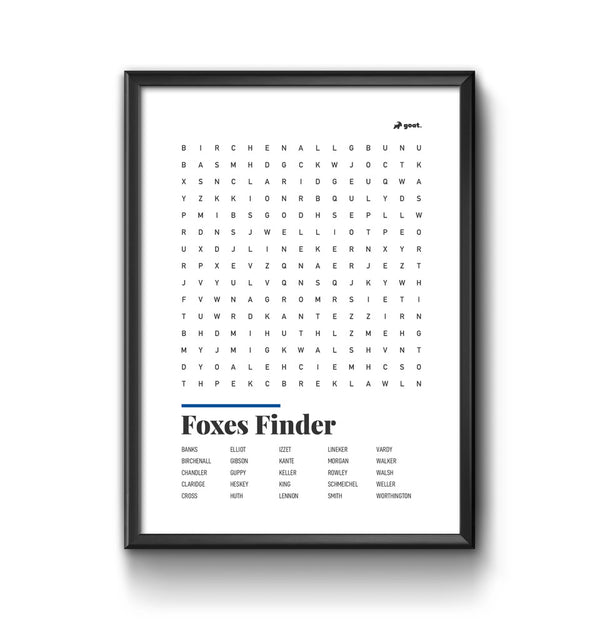 Leicester GOAT Wordsearch Print