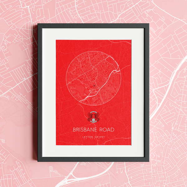 Leyton Orient Stadium Map Print
