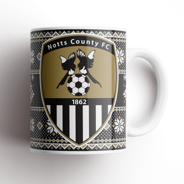 Notts County Christmas Knitted Mug