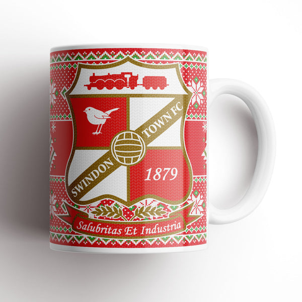 Swindon Town Christmas Knitted Mug