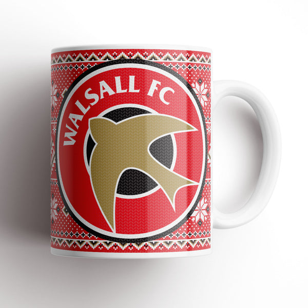 Walsall FC Christmas Knitted Mug