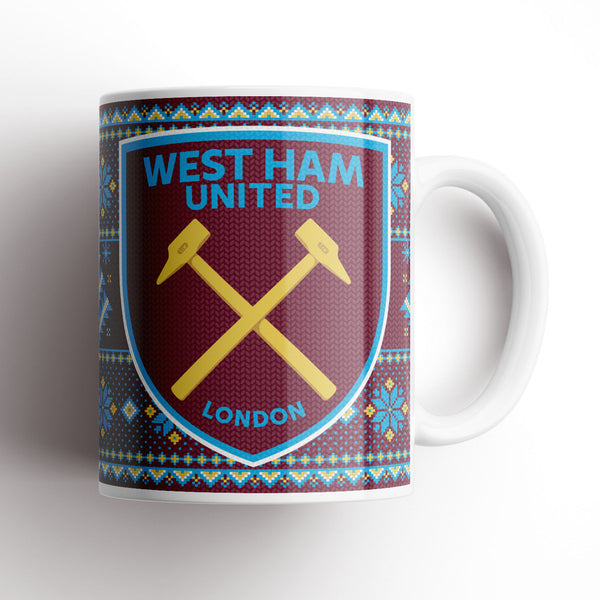 West Ham Christmas Knitted Mug