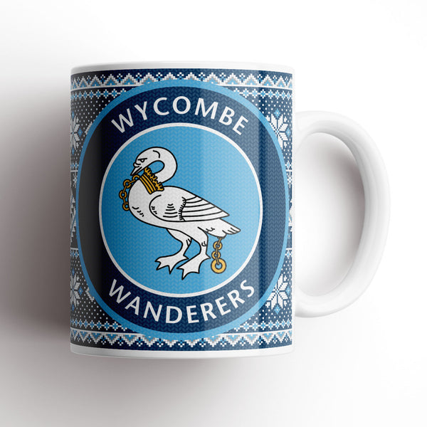 Wycombe Wanderers Christmas Knitted Mug