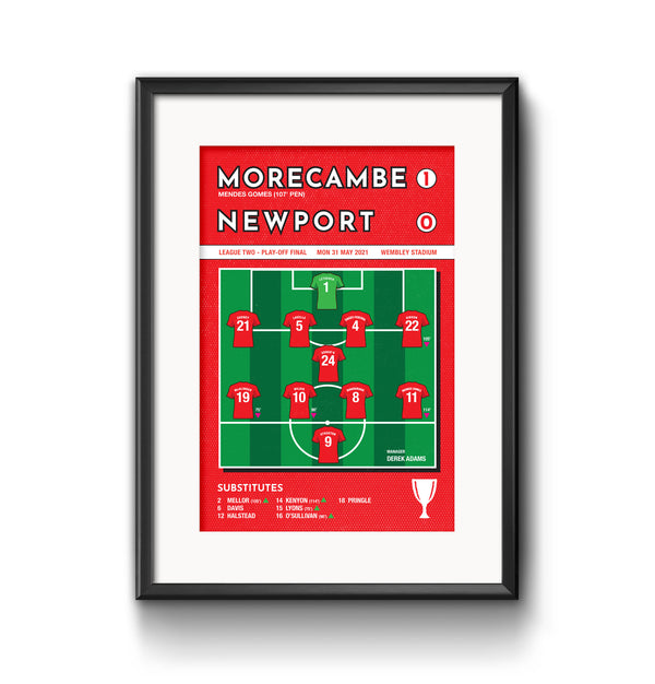 Morecambe Play Off Final 2021 Print