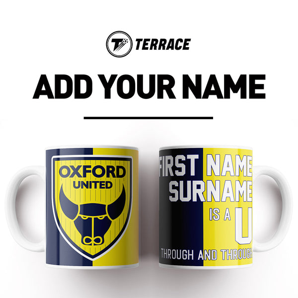 Oxford United Through & Through Personalised Mug