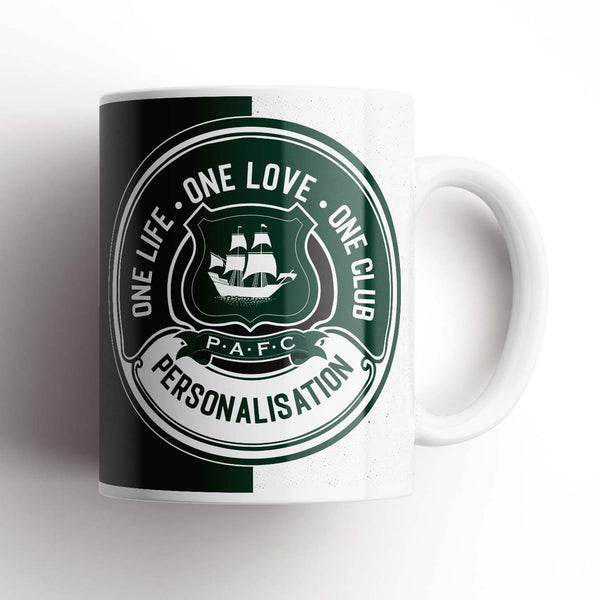 Plymouth Argyle One Love Personalised Mug
