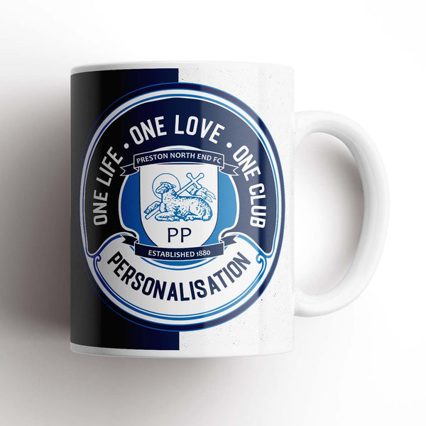Preston North End One Love Personalised Mug