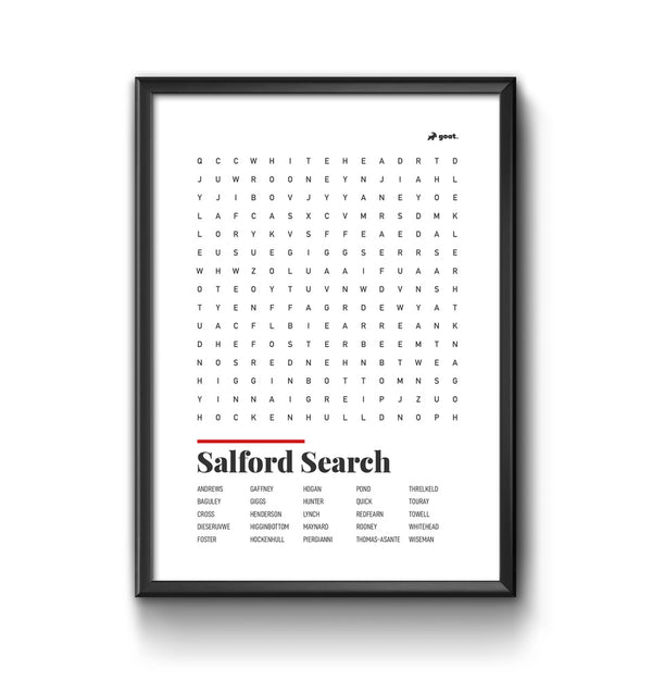 Salford GOAT Wordsearch Print