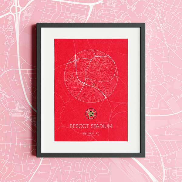 Walsall Stadium Map Print