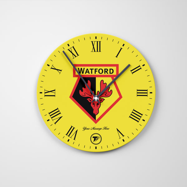 Watford Glass Clock - Customisable