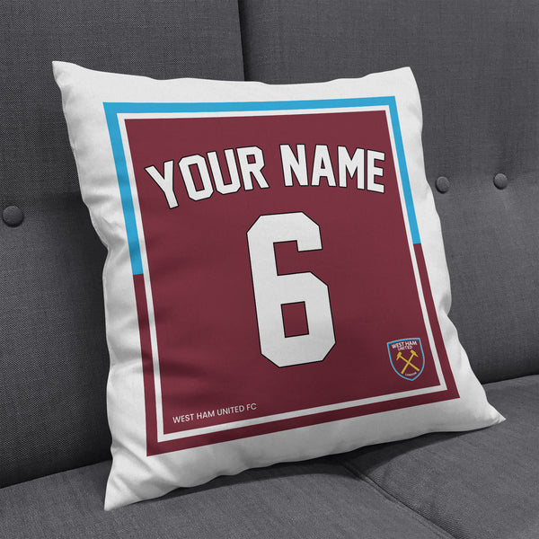West Ham United Personalised Kit Cushion