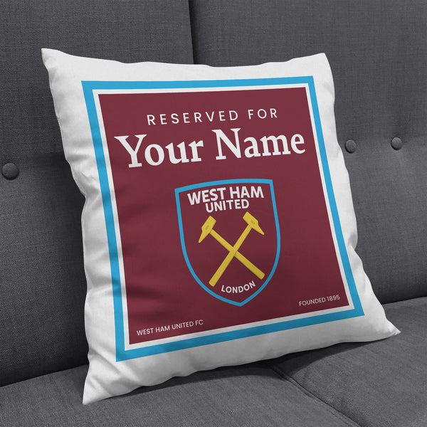 West Ham United Personalised Name Cushion