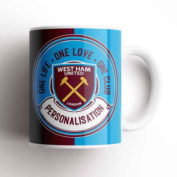 West Ham United One Love Personalised Mug