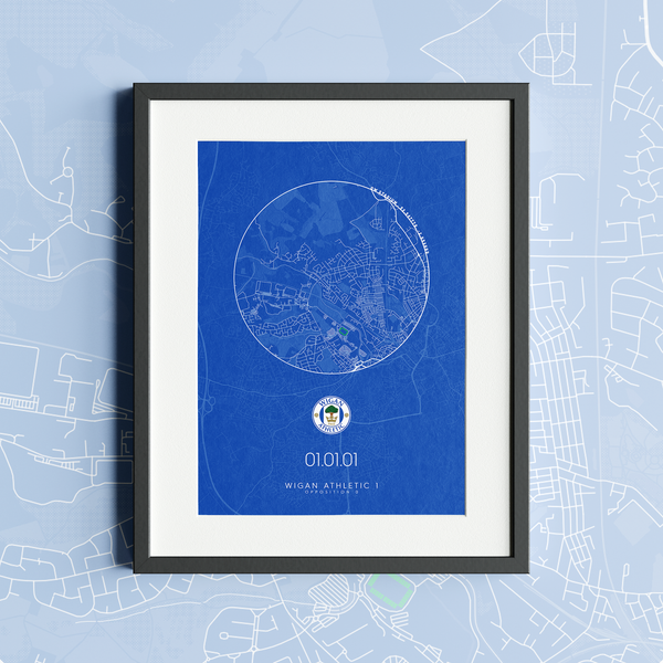 Wigan Athletic Stadium Map Print