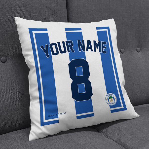 Wigan Athletic Personalised Kit Cushion