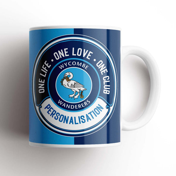 Wycombe Wanderers One Love Personalised Mug