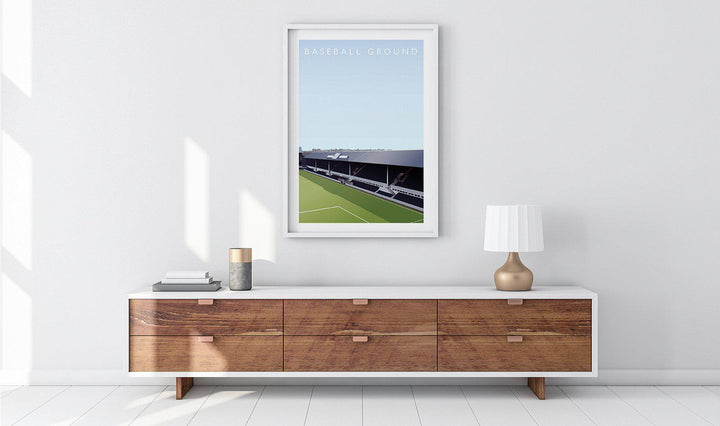 Baseball Ground Illustrated Poster-Posters-The Terrace Store
