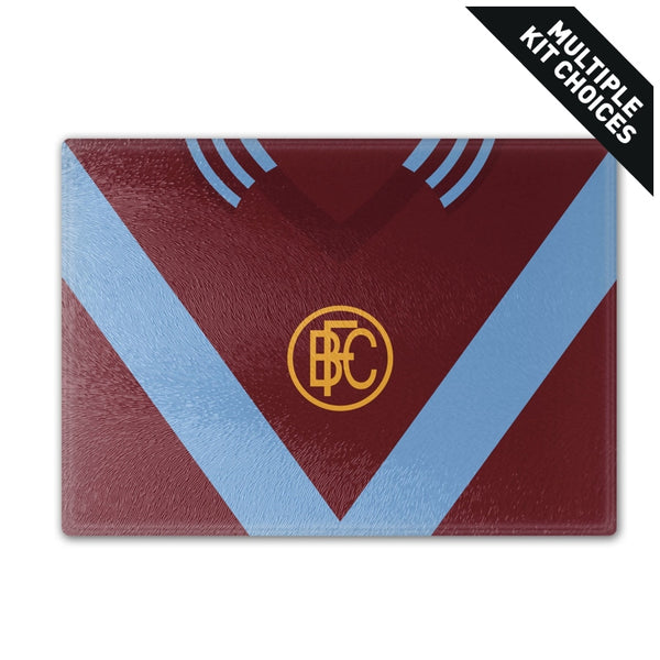 Burnley Retro Kit Chopping Boards Chevron Glass Board