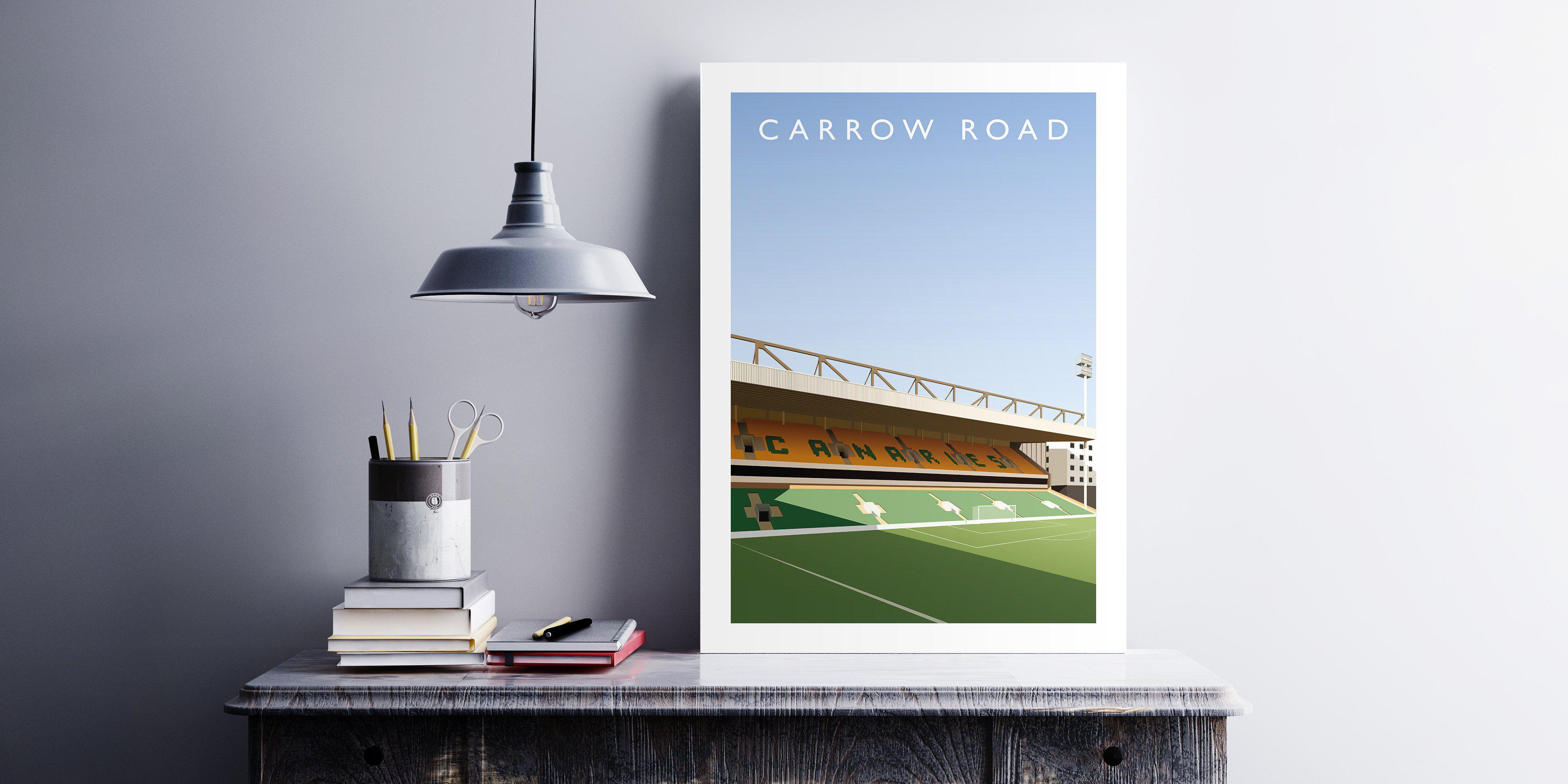 Carrow Overlay Carrow Road Illustrated Poster – The Terrace Store
