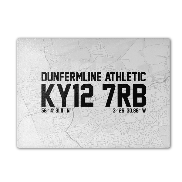 Dunfermline Athletic Map White Chopping Board